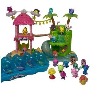 Hatchimals Tropical Island Party Interactive Playset Multiple Figures Lights Sou